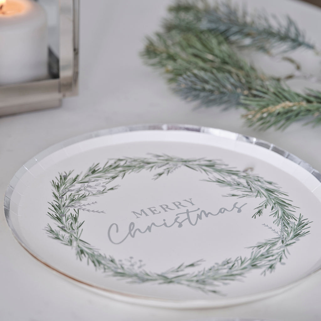 Merry Christmas Paper Plates- 5 Inner Pack