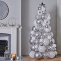 Silver, Chrome & Confetti Balloon Christmas Tree- 5 Inner Pack