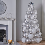 Silver, Chrome & Confetti Balloon Christmas Tree- 5 Inner Pack