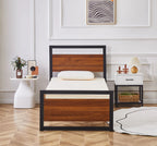 Cresswell Metal and Wooden Bed