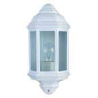 White Lantern Outdoor Wall Light