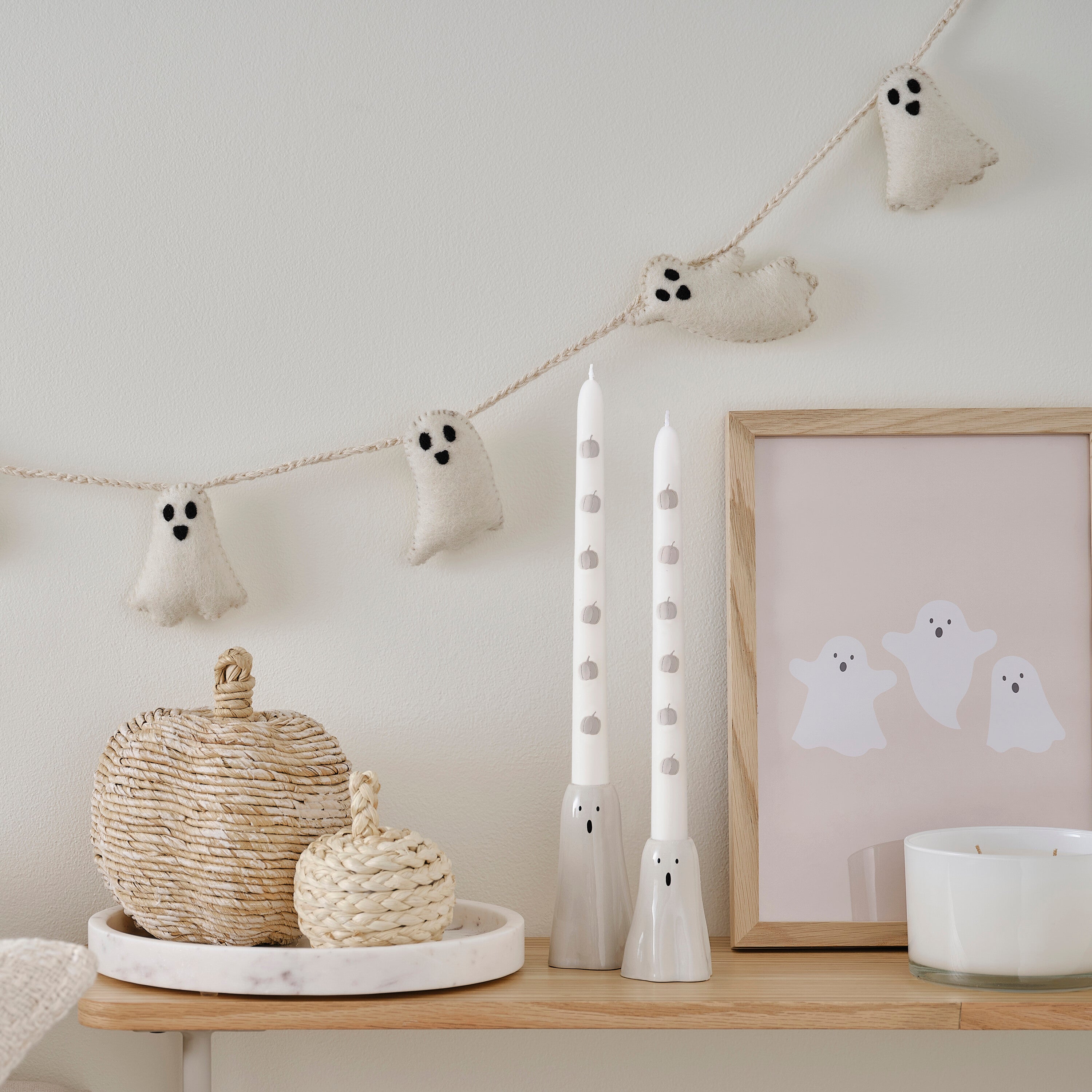 Felt Ghost Halloween Bunting