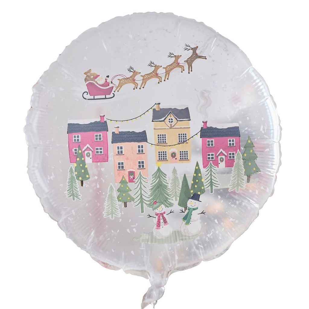 Snowglobe Foil Christmas Balloon - Beales department store