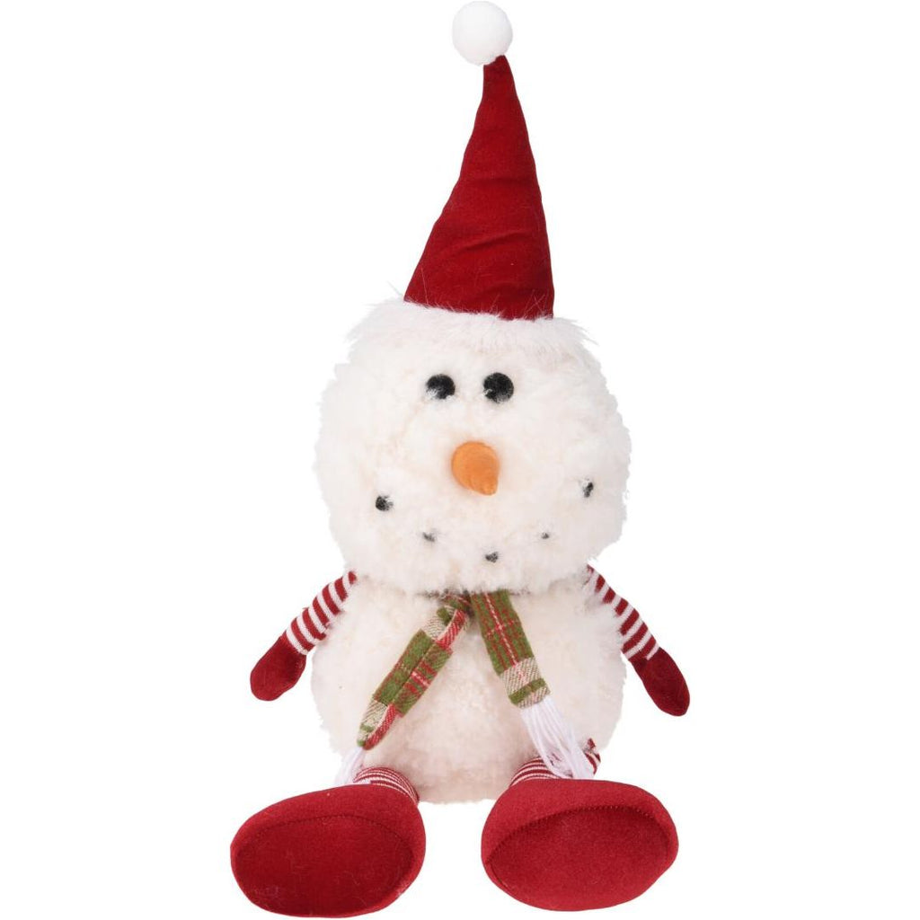 Snowman With Hat And Scarf 60cm Red Hat - Beales department store