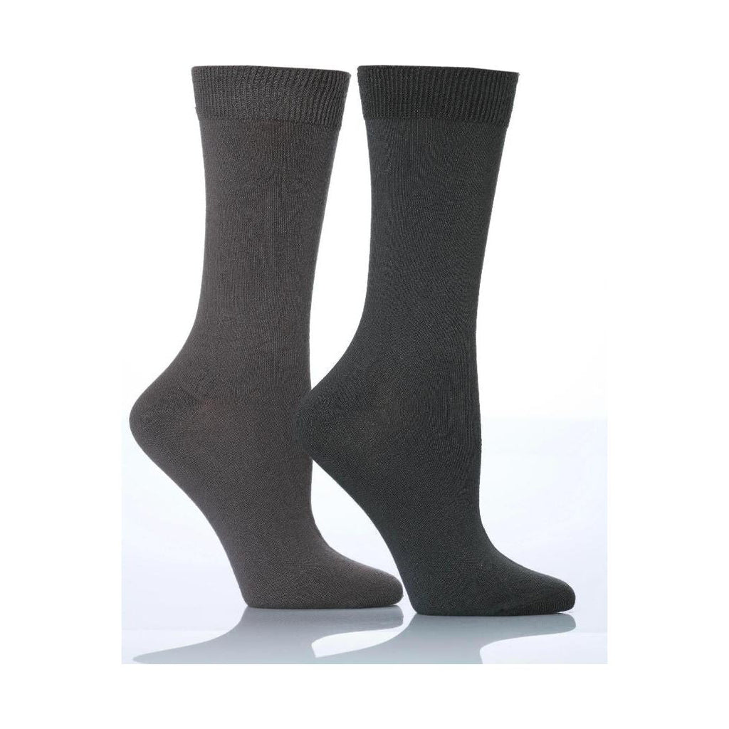 Sockshop Ladies 2pr Sockshop Plain Bamboo Socks - Grey - Beales department store