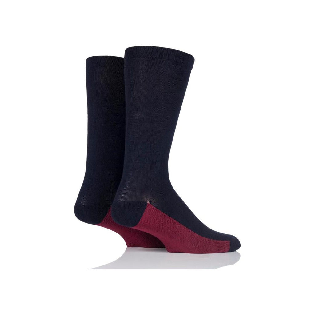 Sockshop Mens 2pr Sockshop Half Cushioned Gentle Bamboo Socks - Navy - Beales department store