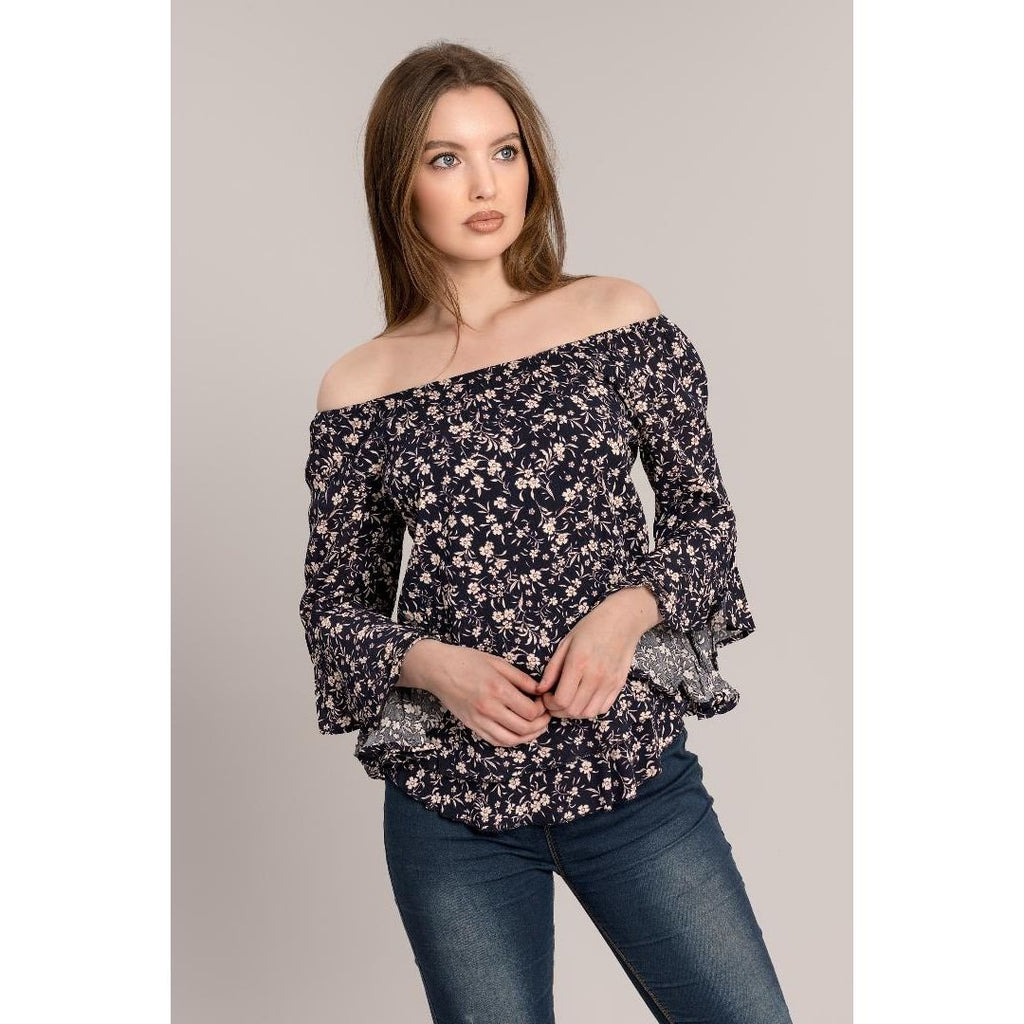 Solo Layered Top - Navy - Beales department store