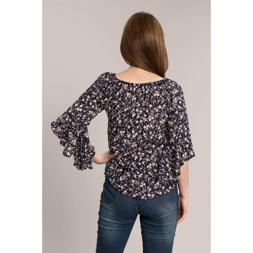 Solo Layered Top - Navy - Beales department store