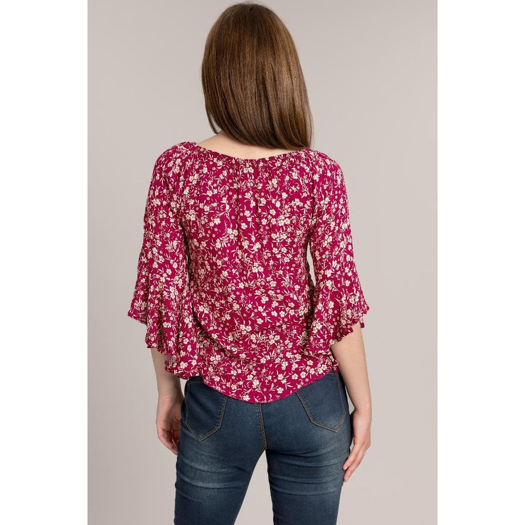 Solo Layered Top - Raspberry - Beales department store