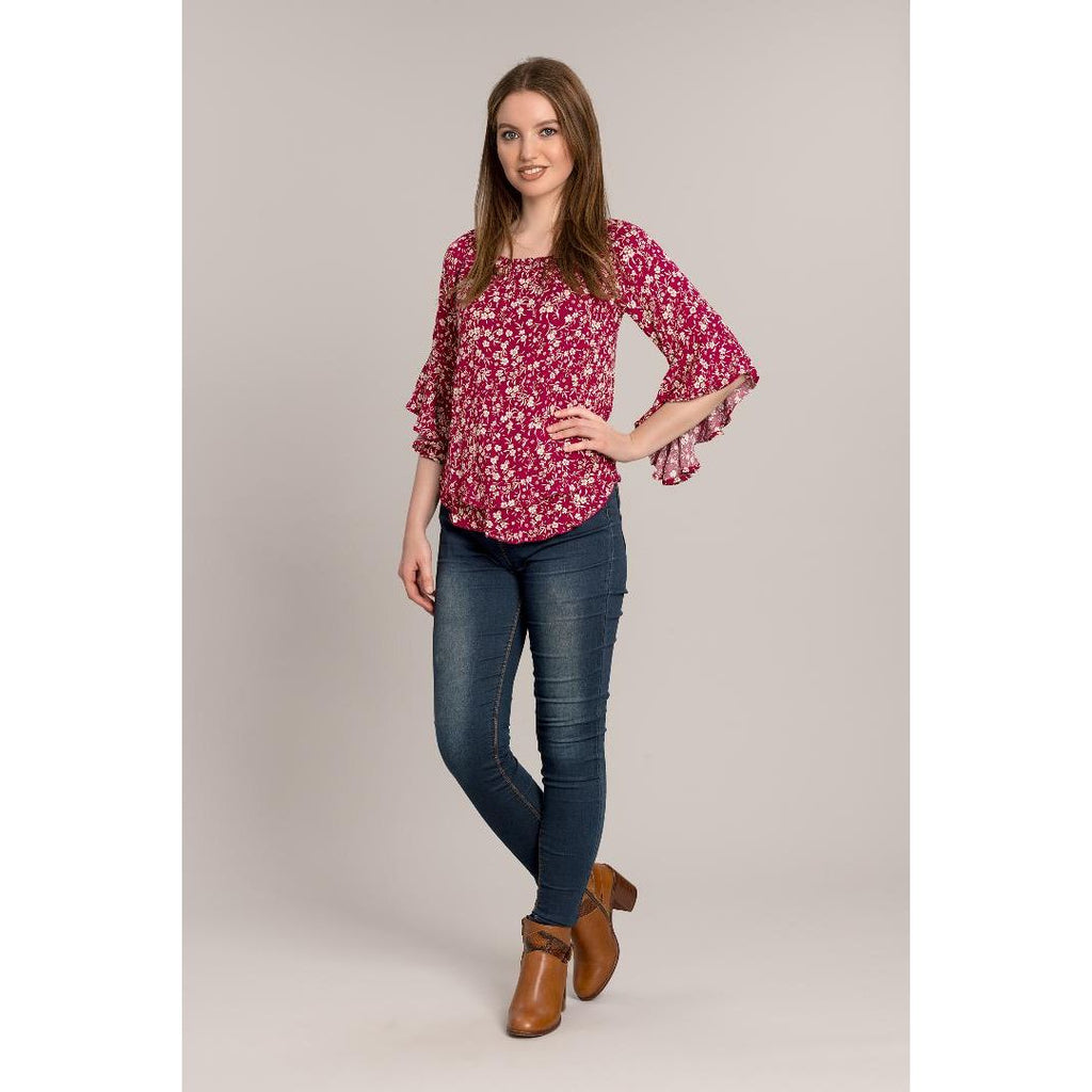 Solo Layered Top - Raspberry - Beales department store