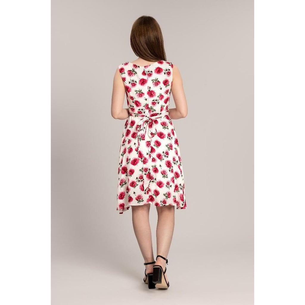 Solo Layla Floral Dress - Pink - Beales department store