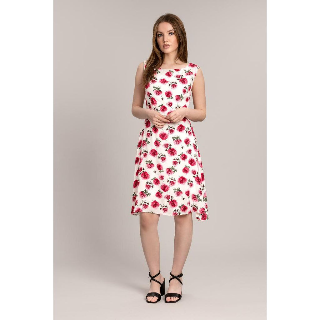 Solo Layla Floral Dress - Pink - Beales department store