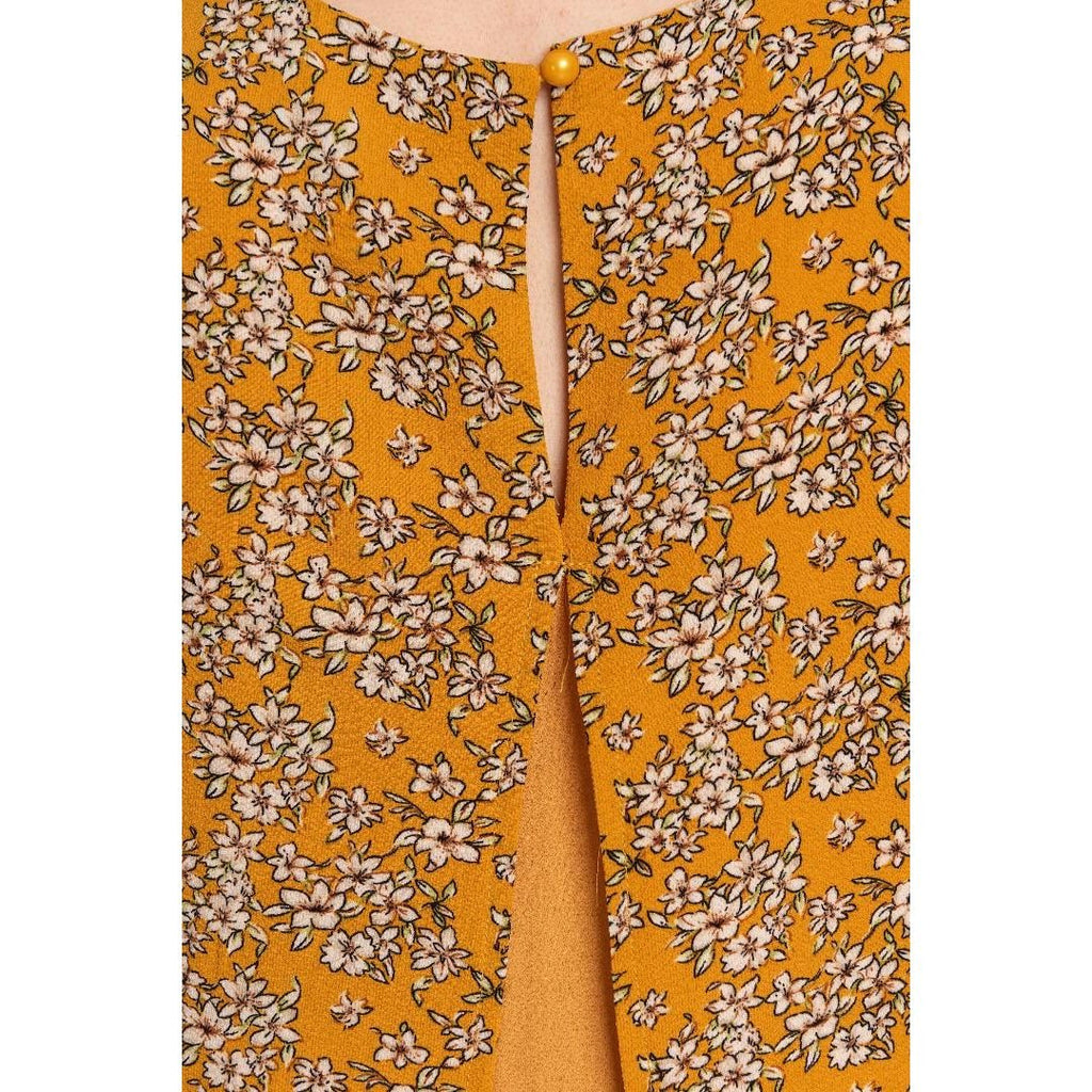 Solo Sleeveless Layererd Top - Mustard - Beales department store