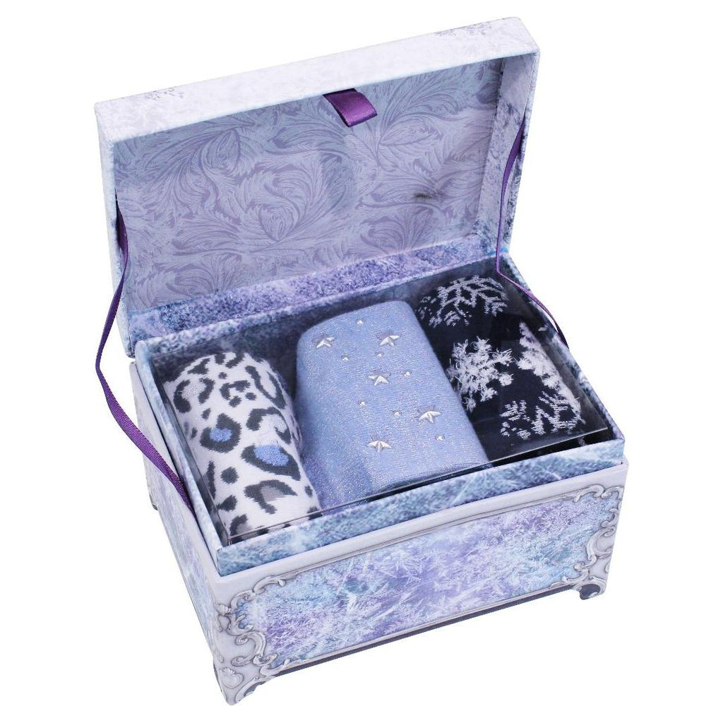 Something Special Gifts 3 - Pair Sock Set In Jewellery Box - Ice Blue - Beales department store