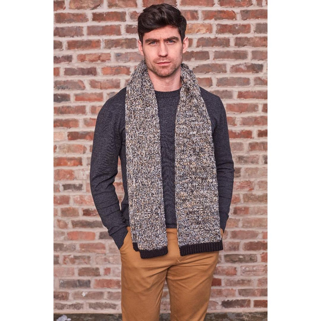 Something Special Gifts Chunky Cable Knit Scarf - Beige - Beales department store