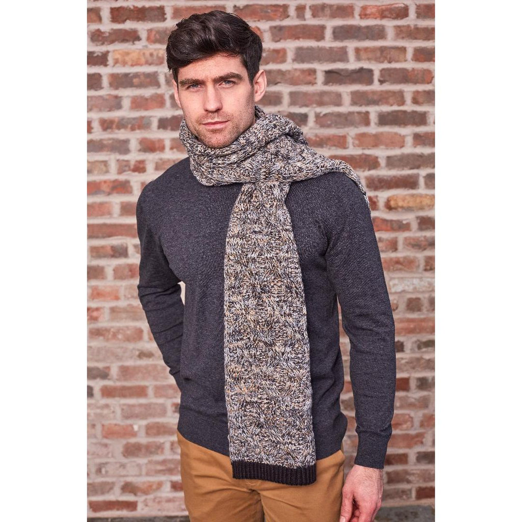 Something Special Gifts Chunky Cable Knit Scarf - Beige - Beales department store