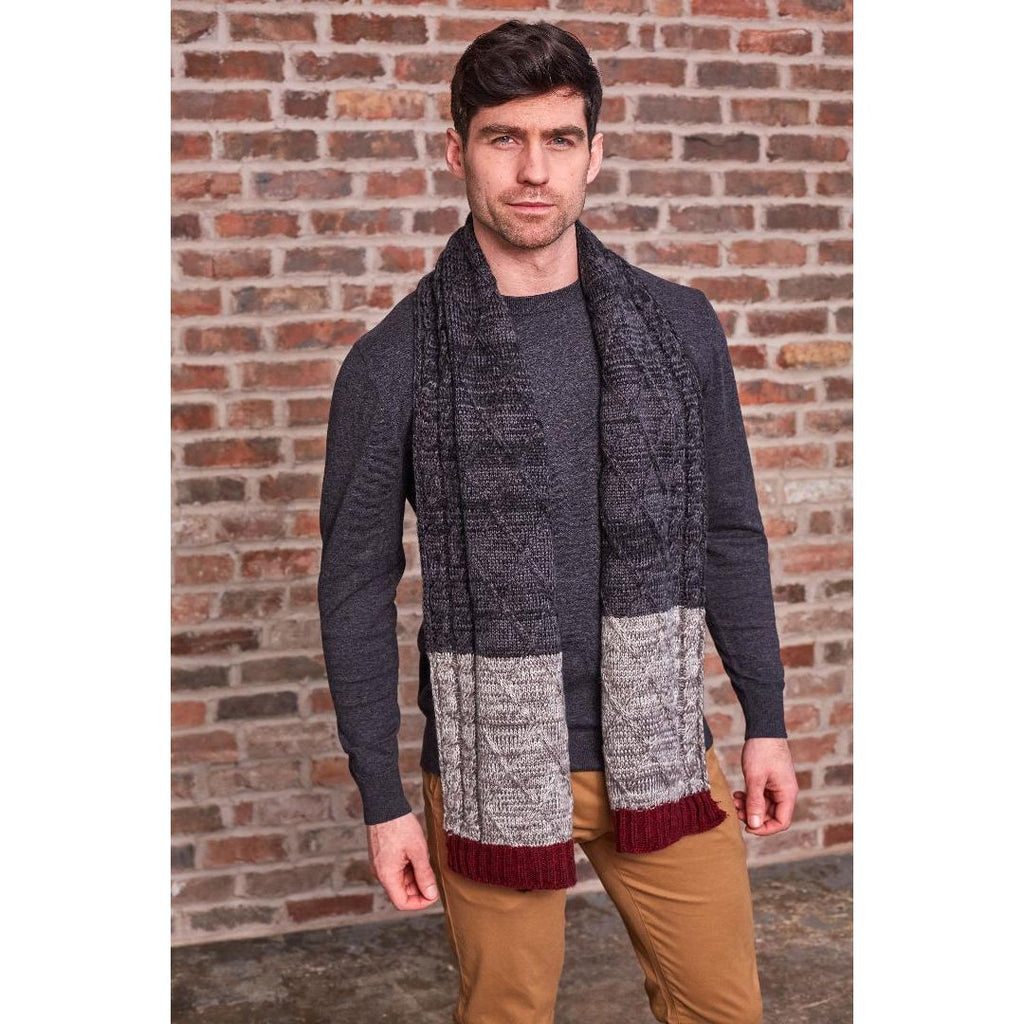 Something Special Gifts Chunky Cable Knit Scarf - Grey - Beales department store