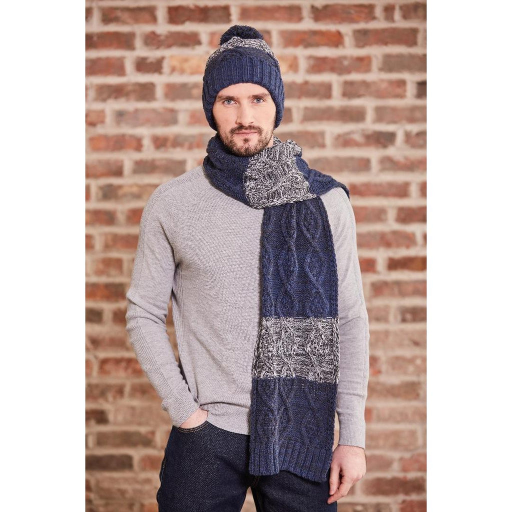 Something Special Gifts Chunky Knit Hat & Scarf Set - Navy - Beales department store