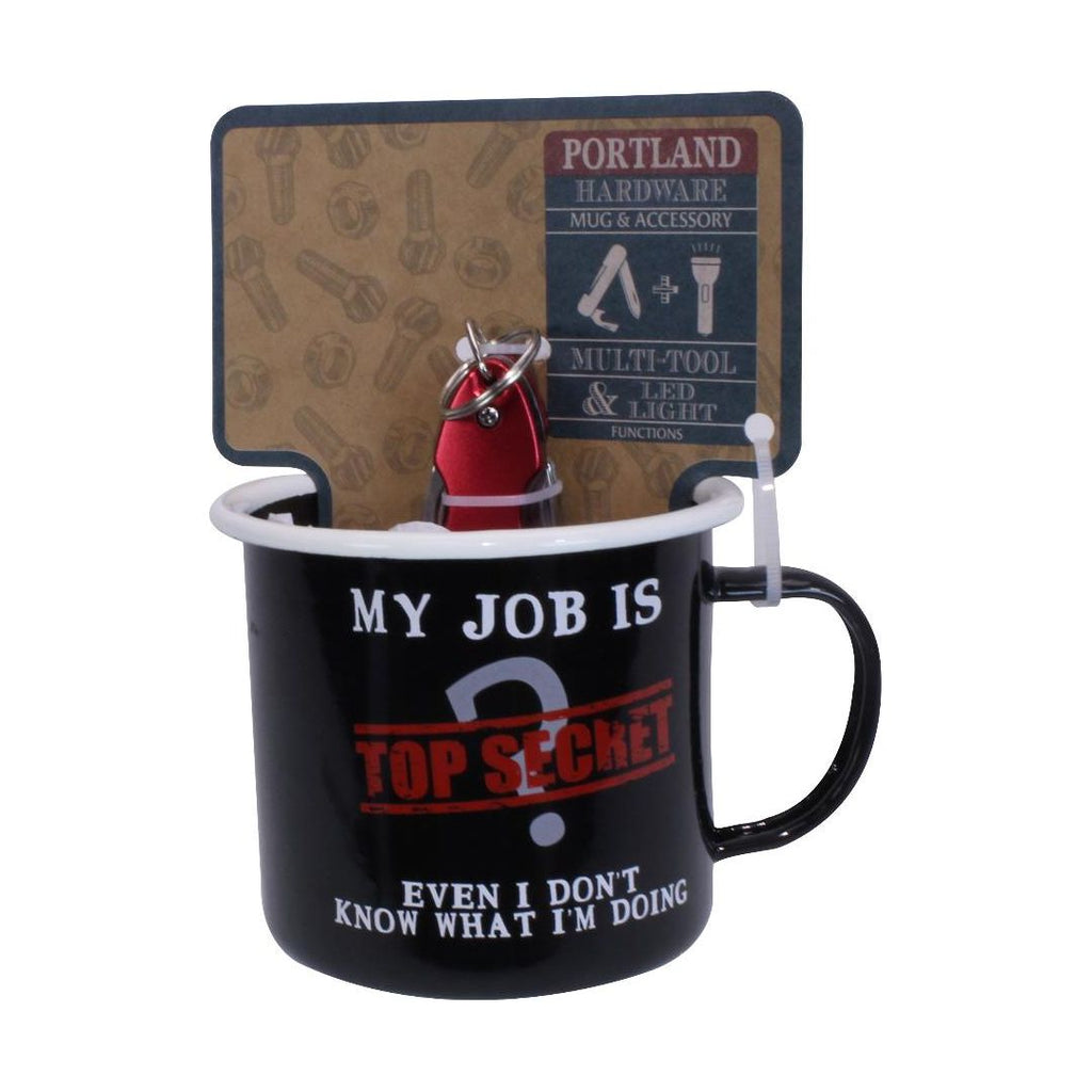 Something Special Gifts Enamel Mug & Tool - Black - Beales department store