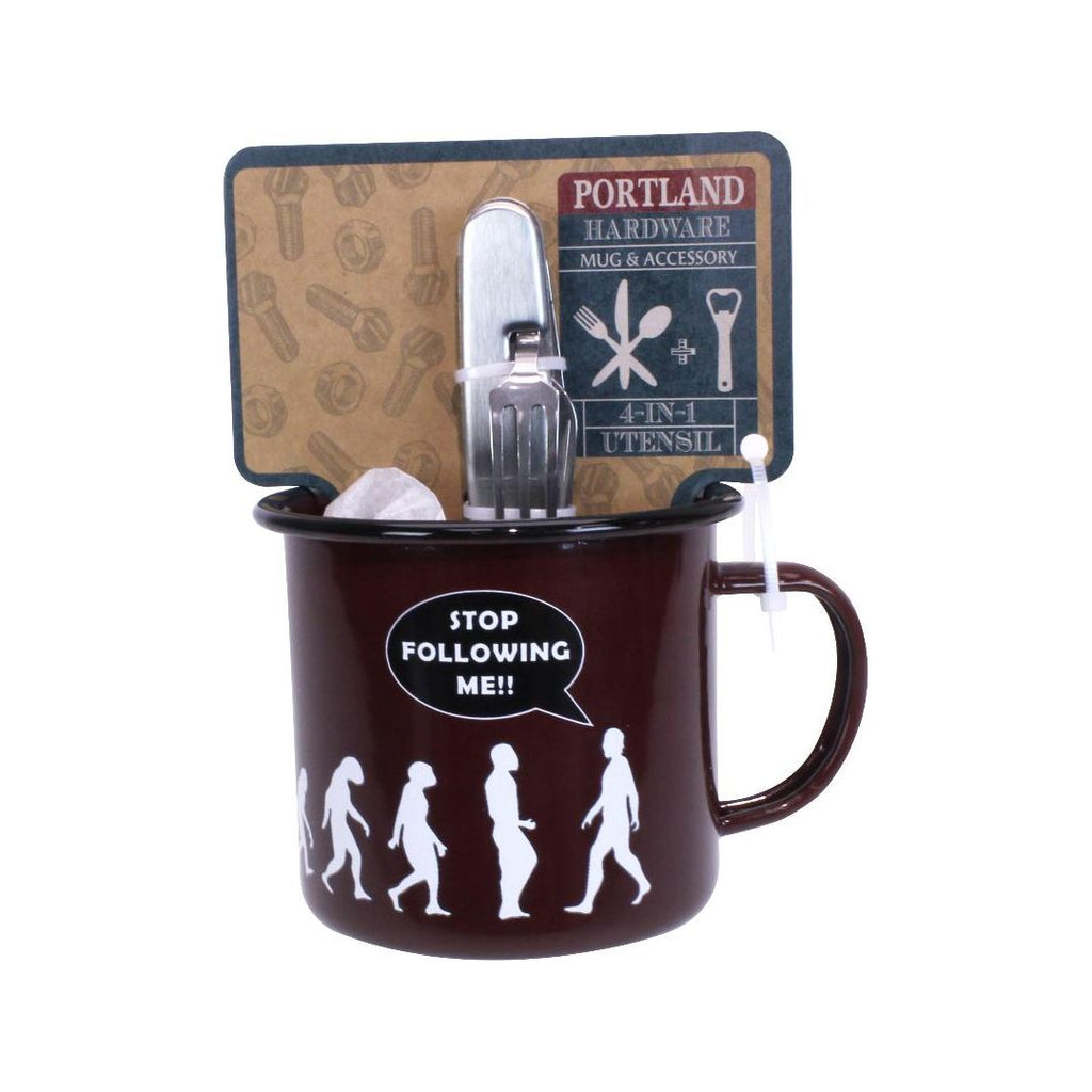 Something Special Gifts Enamel Mug & Tool - Oxblood - Beales department store