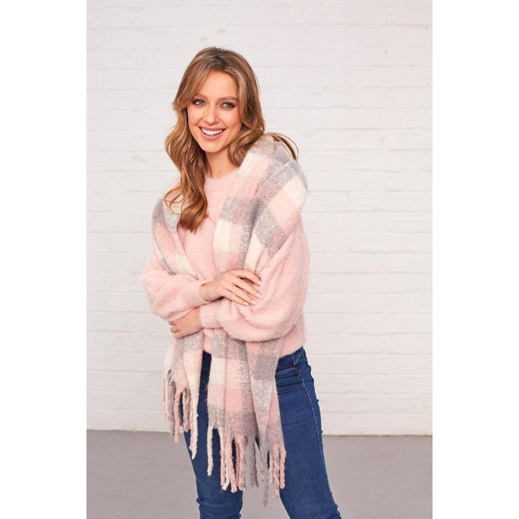 Something Special Gifts Supersoft Oversize Scarf - Dusty Pink - Beales department store