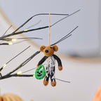 Black Light Up Halloween Tree & Felt Bear Halloween Tree Decorations