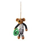 Felt Skeleton Bear Hanging Halloween Tree Decoration- 5 Inner Pack