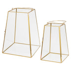 Gold Rimmed Glass Lanterns- 1 Inner Pack
