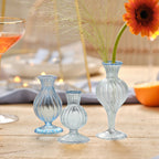 Blue Glass Bud Vases