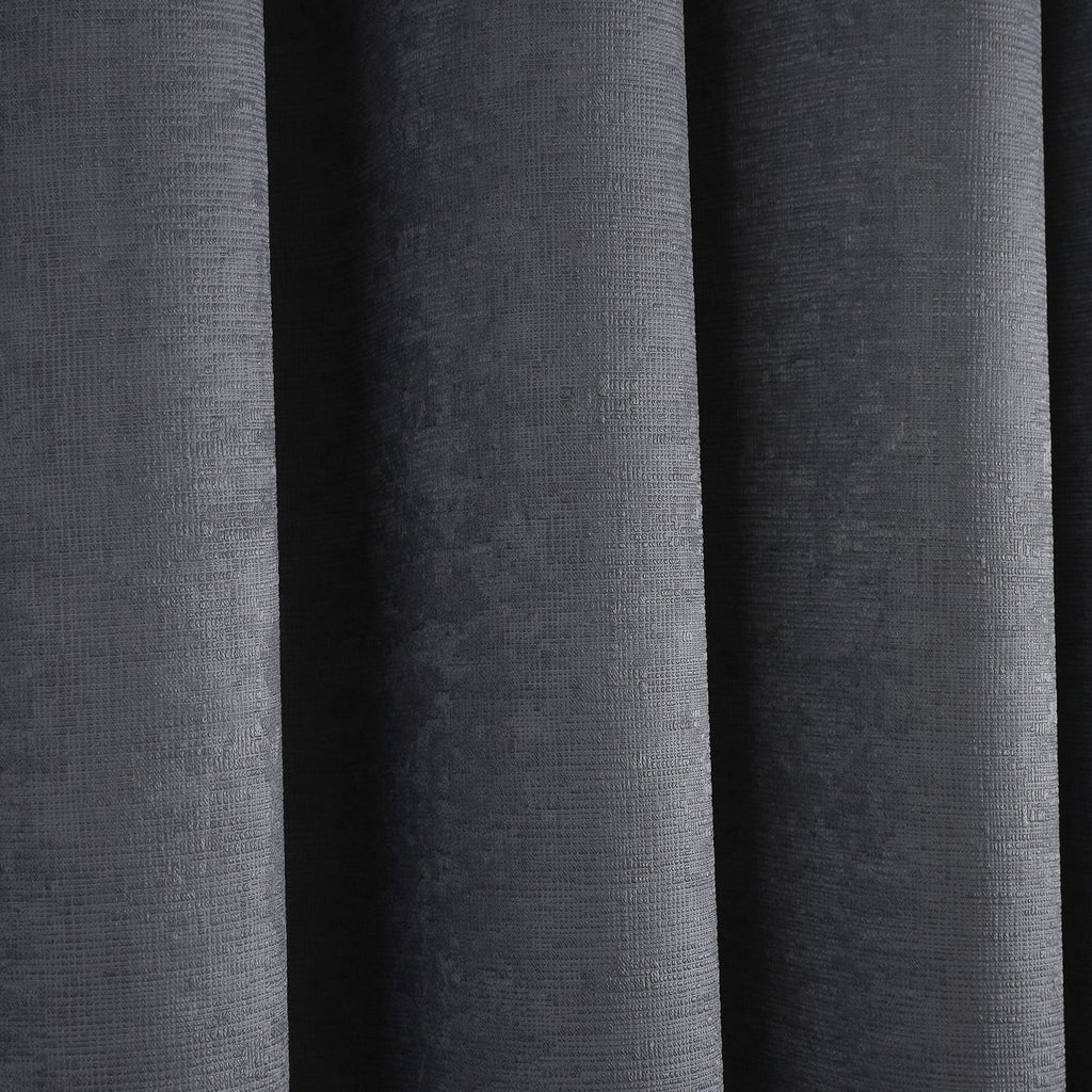 Strata Charcoal Grey Dim Out Eyelet Curtains