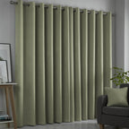 Strata Green Dim Out Eyelet Curtains
