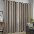 Strata Natural Dim Out Eyelet Curtains