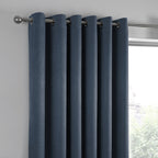 Strata Navy Dim Out Eyelet Curtains