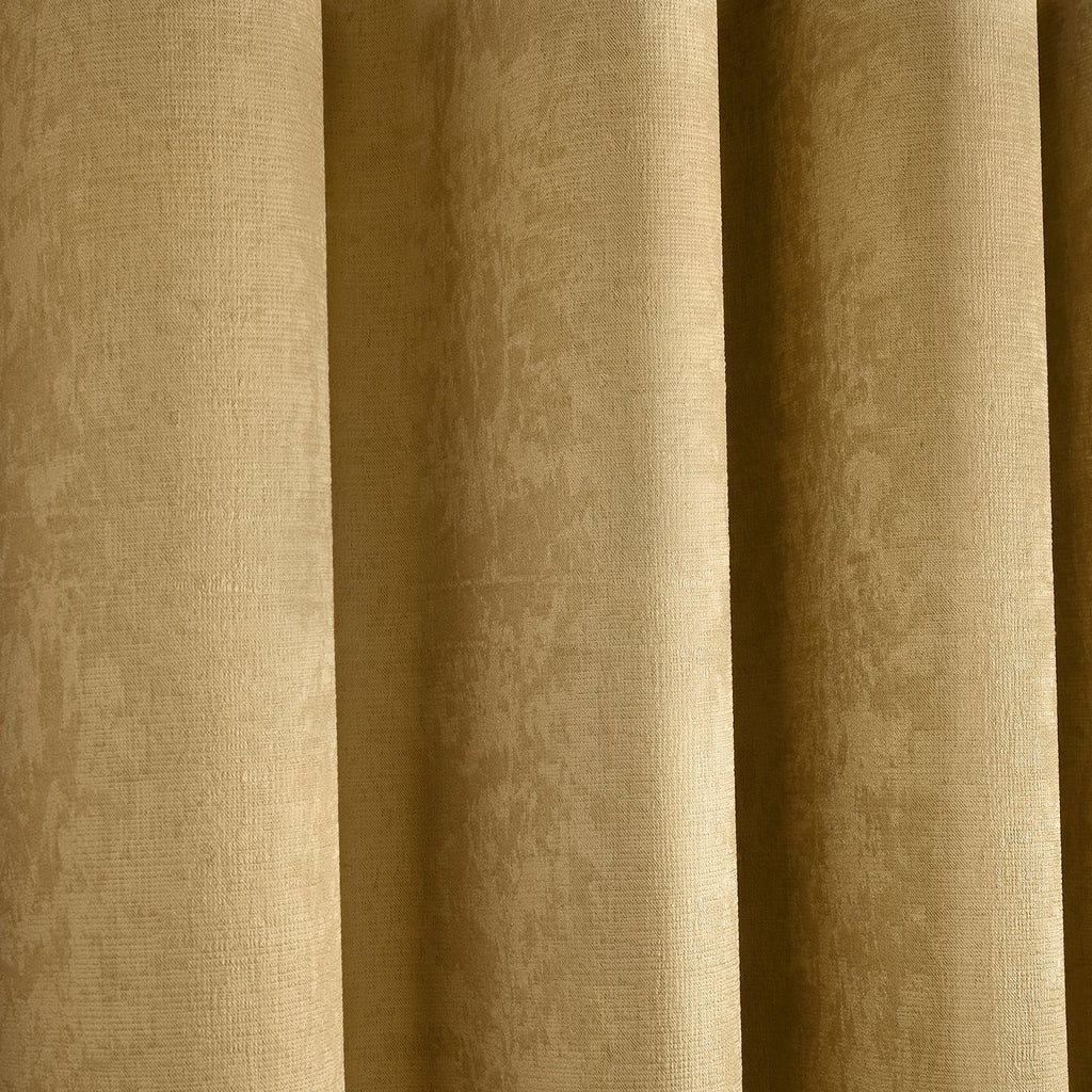 Strata Ochre Yellow Dim Out Eyelet Curtains