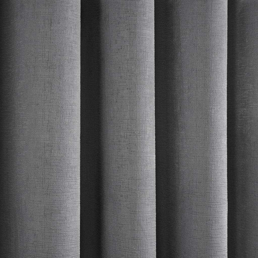 Strata Silver Grey Dim Out Eyelet Curtains