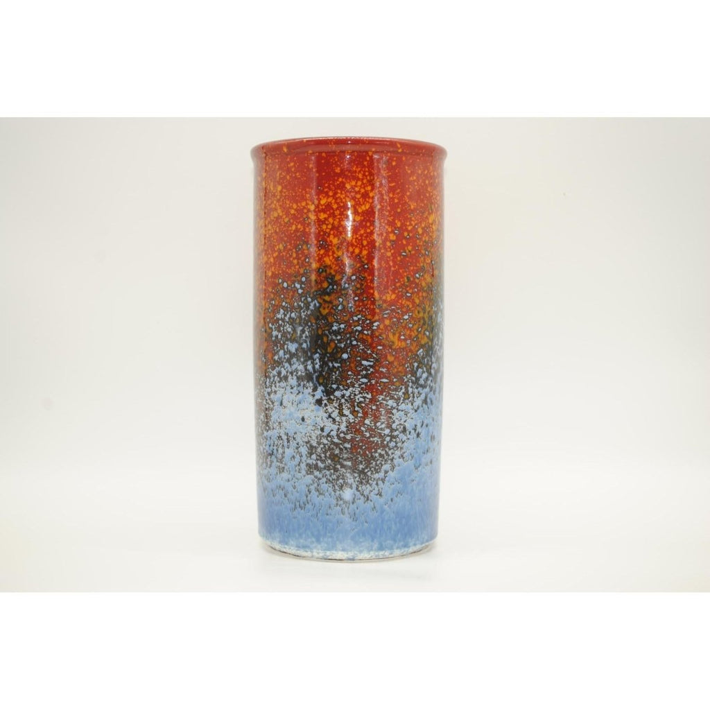 Studio Poole Orange and Blue Vase - Beales department store