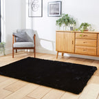 Super Teddy Black Shaggy Rug