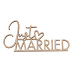 Wooden Just Married Place Setting- 5 Inner Pack