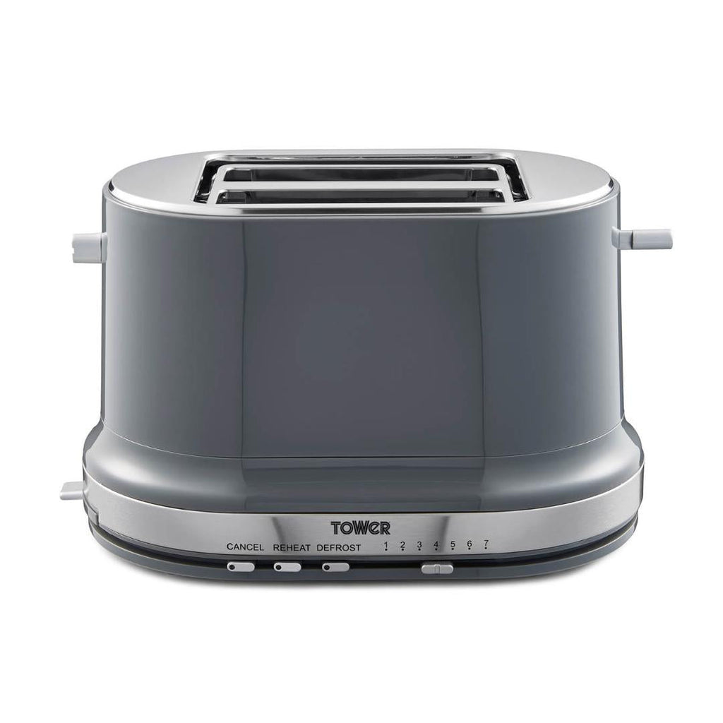 T20043GR Tower Belle 2 Slice Toaster - Graphite - Beales department store