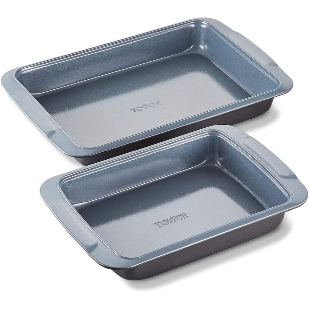 T843070 Tower Cerasure 2 Piece Roasting Tray Set - Beales department store