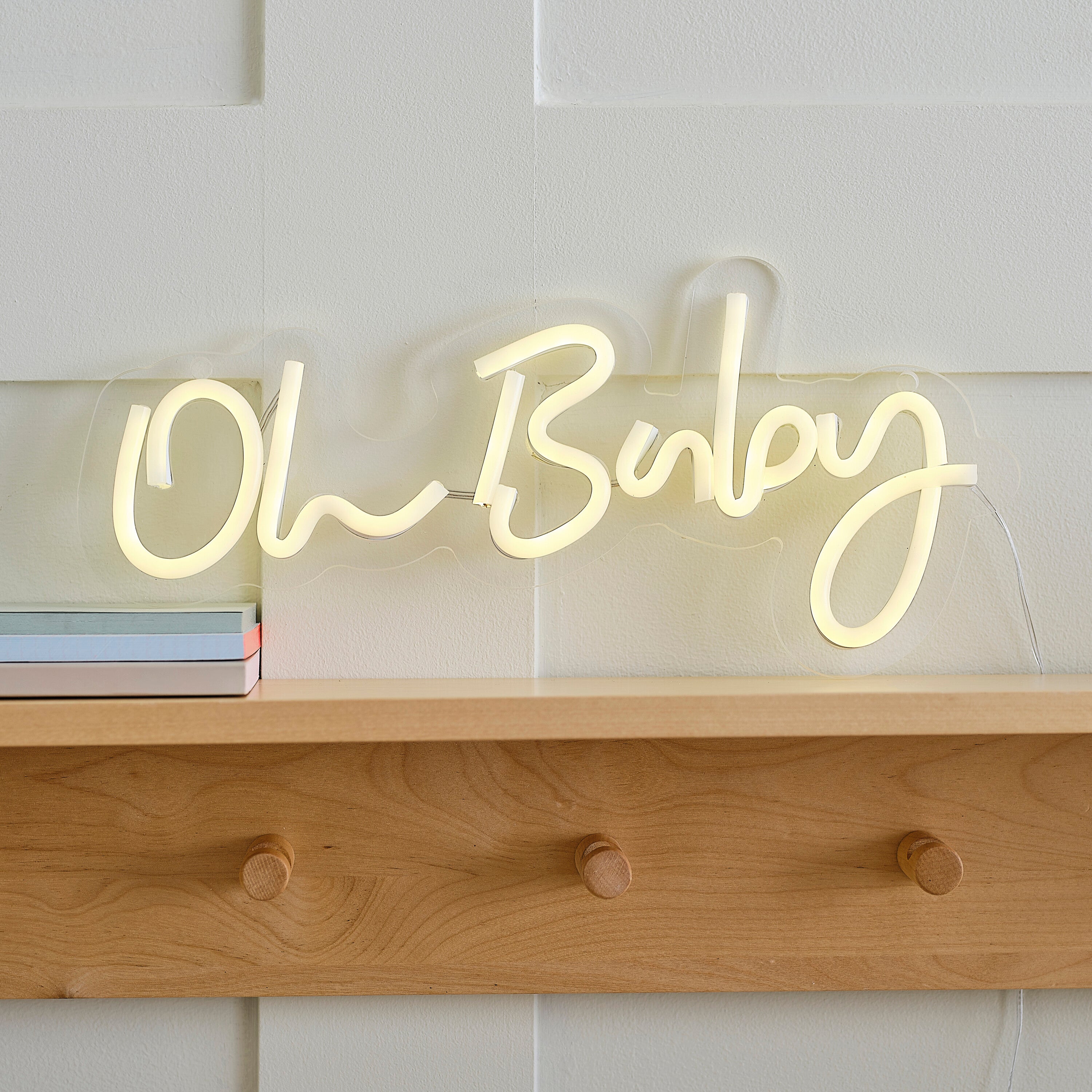 White Oh Baby Neon Sign