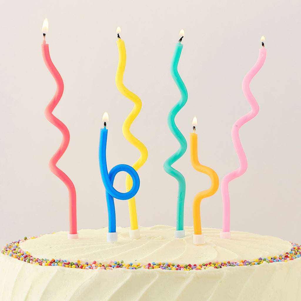 Multicoloured Twist Birthday Candles