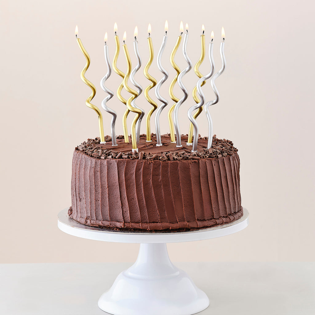 Metallic Twist Birthday Candles
