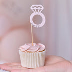 Team Bride Hen Party Ring Cupcake Toppers