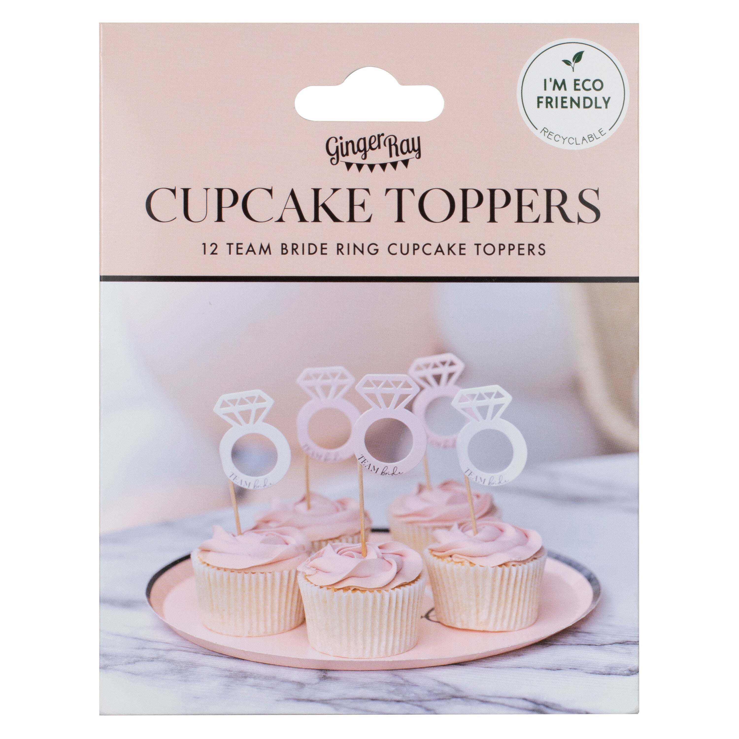 Team Bride Hen Party Ring Cupcake Toppers- 5 Inner Pack