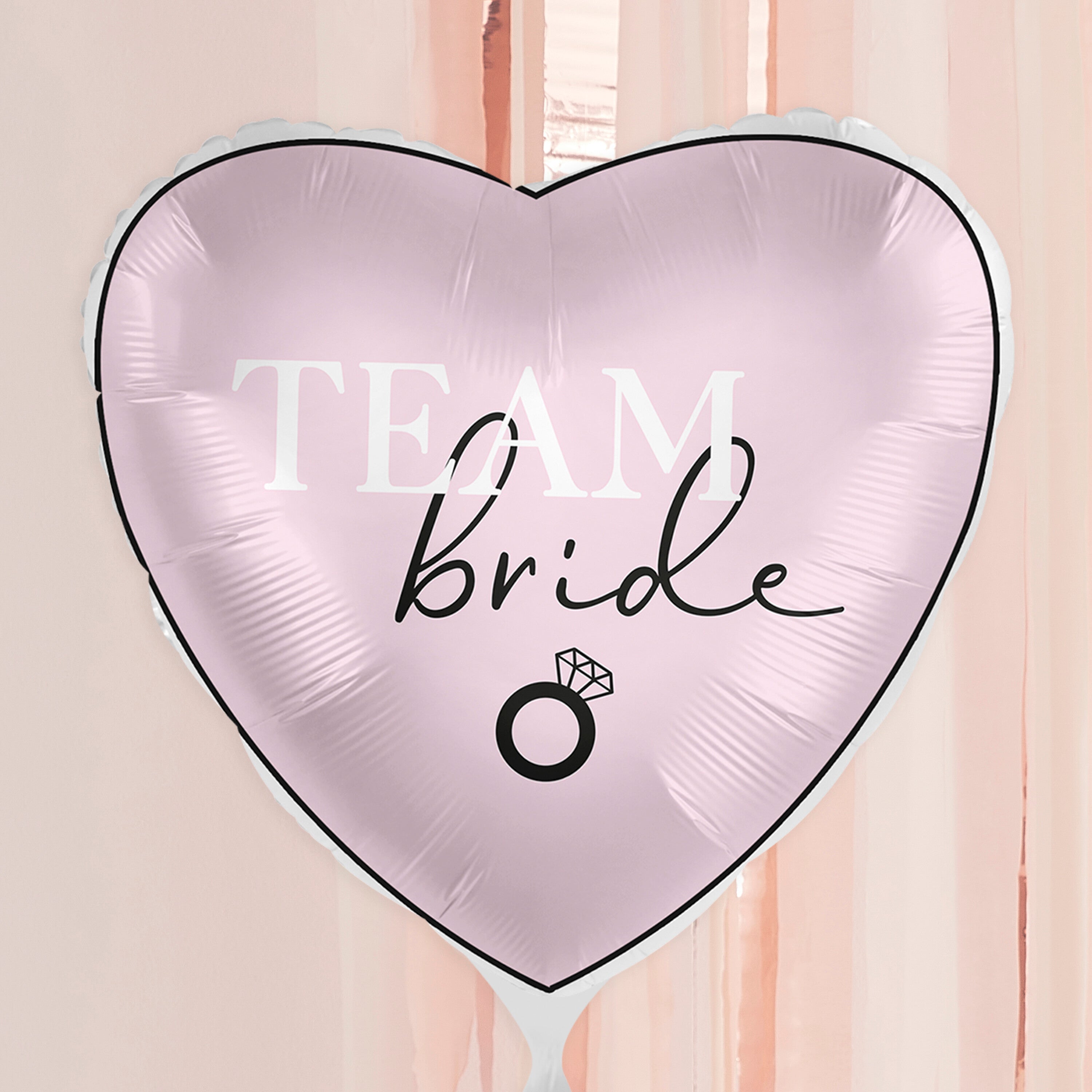 Team Bride Pink Heart Hen Party Balloon- 5 Inner Pack