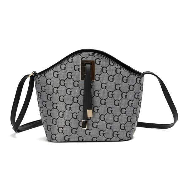 The Posh Store Bologna Bag - Black/Grey - Beales department store