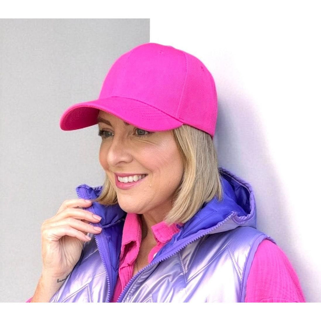 The Posh Store Sam Baseball Cap - Cerise - Beales department store