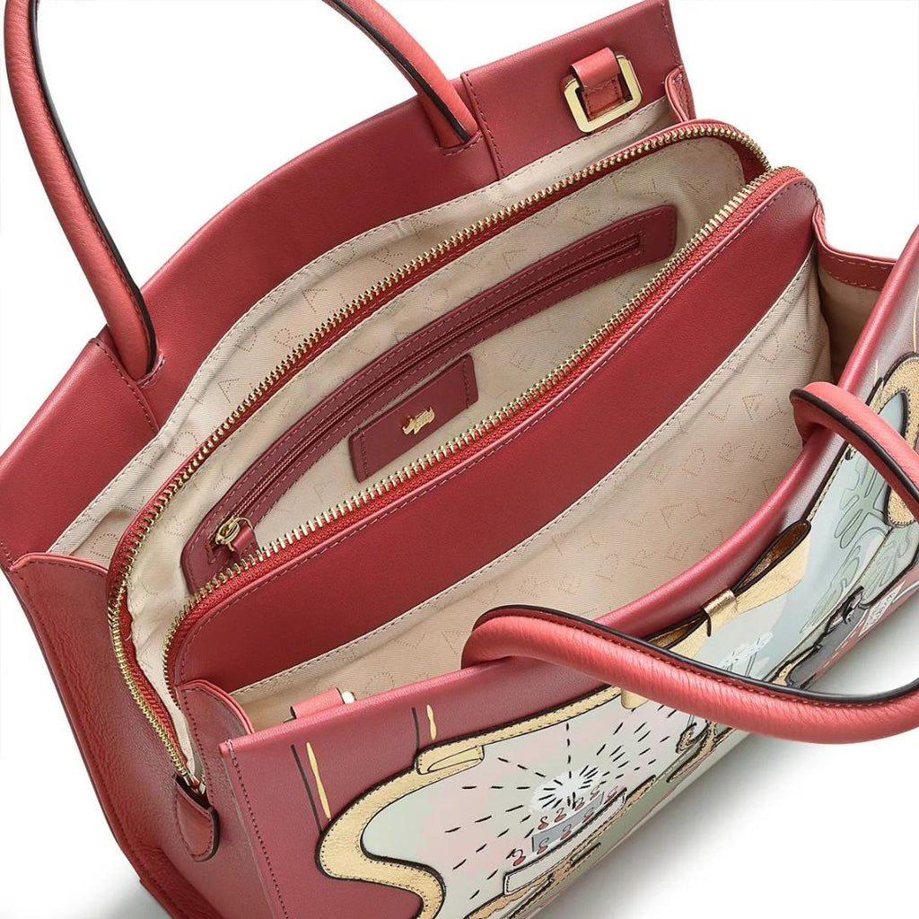 The Radley Hotel Medium Ziptop Multiway Bag - Copper Pink - Beales department store