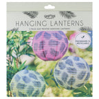 Hawaiian Palm Leaf Printed Hanging Lantern Decorations